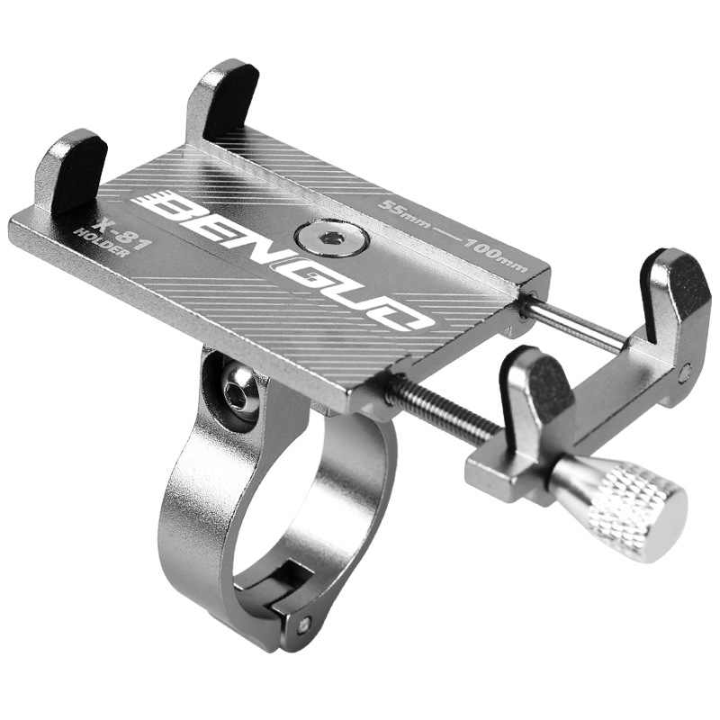 Handle Bar Mount e-Scooter & Motorcycle Phone Holder - Titanium - Ion Dna