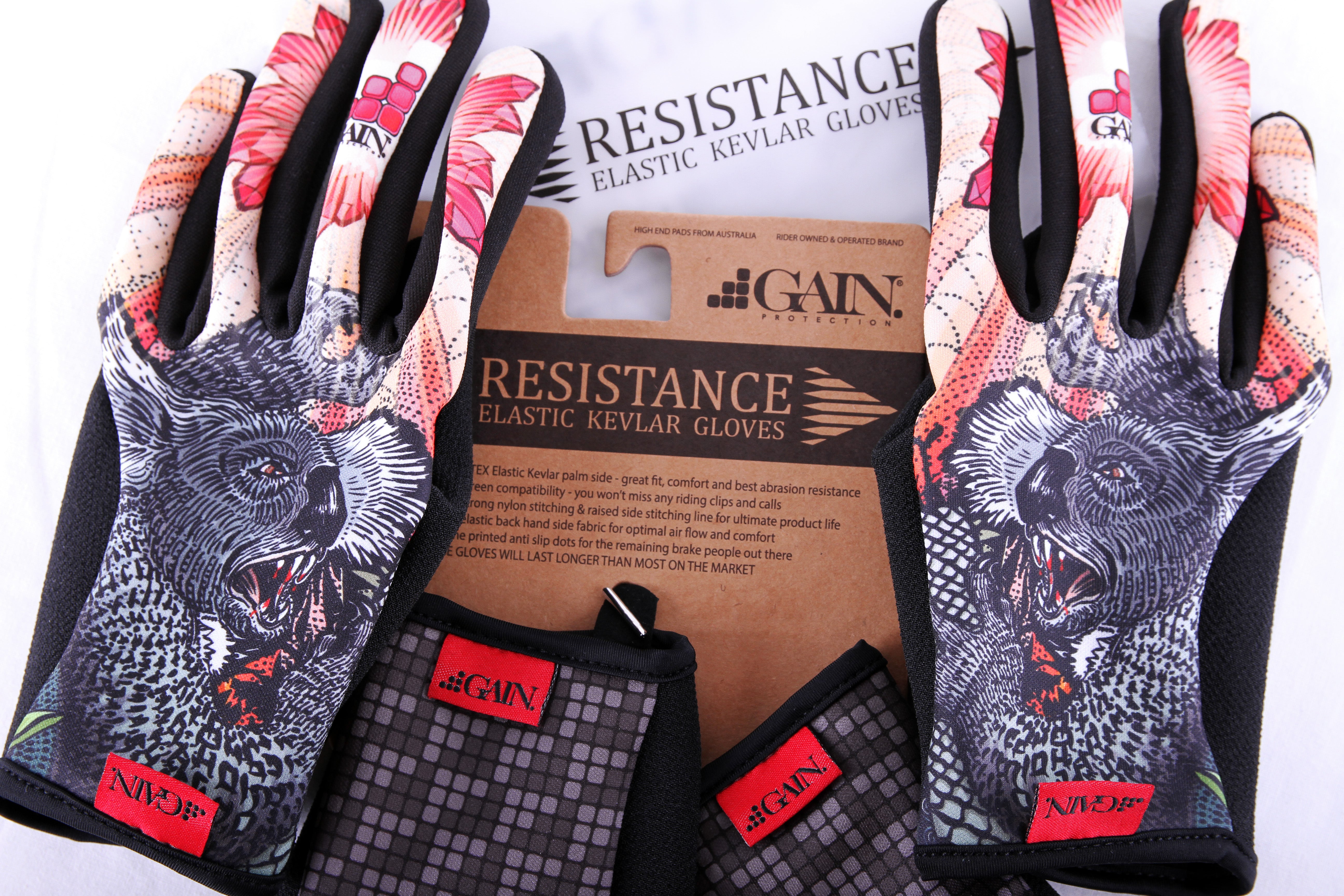 Gain Protection - RESISTANCE Kevlar Gloves -  DropBear - Ion Dna