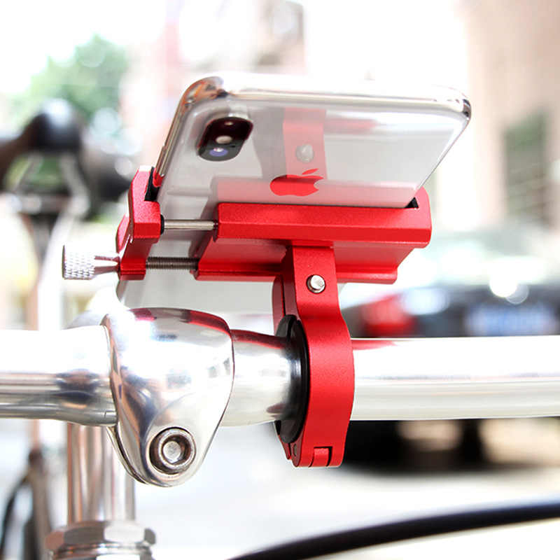 Handle Bar Mount e-Scooter & Motorcycle Phone Holder - Red - Ion Dna
